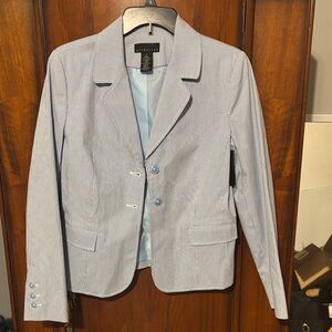 Attention Light Blue Striped Jacket